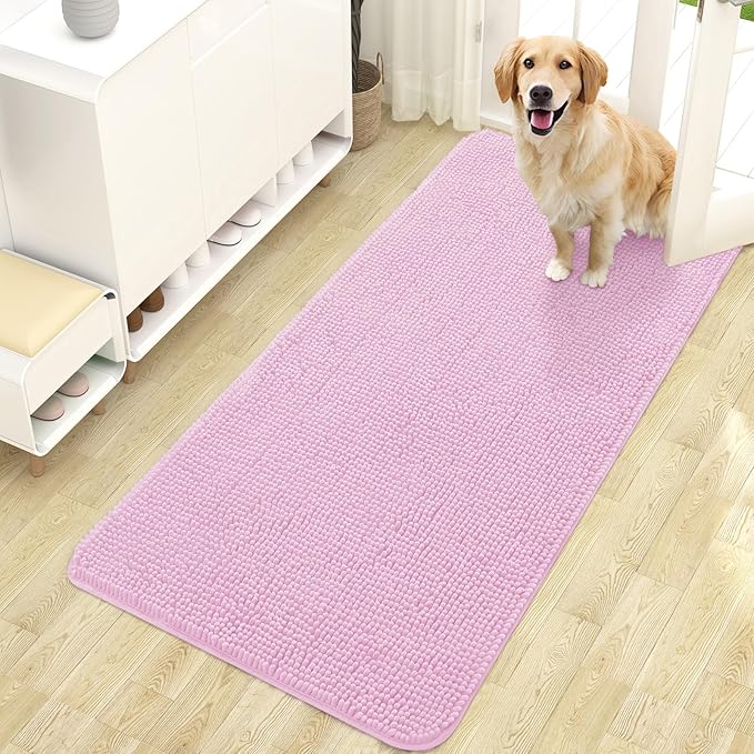 OLANLY Dog Door Mat for Muddy Paws 47x24, Absorbs Moisture and Dirt, Absorbent by OLANLY