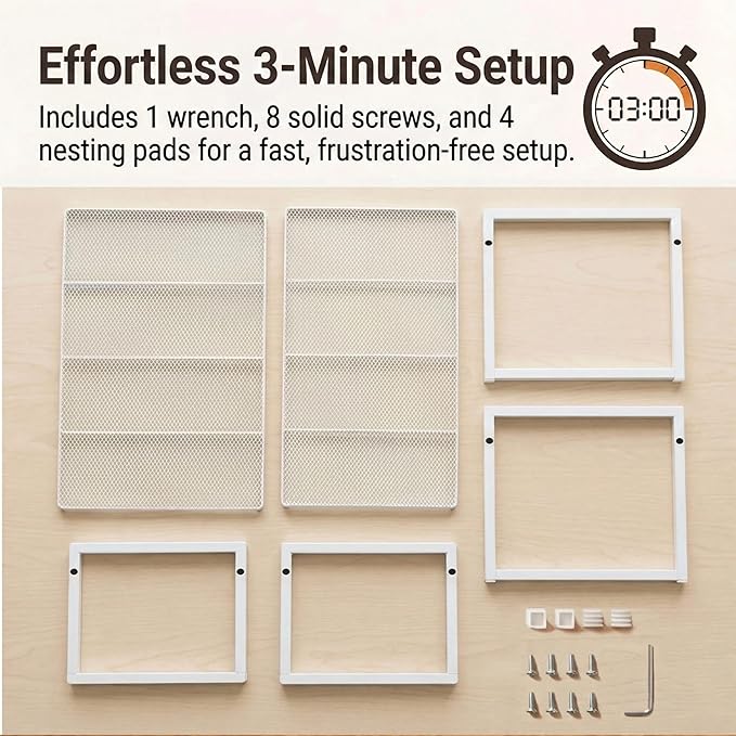 Set of 2 Cabinet Organizers 12.6''W 44 LBS Load Capacity Heavy Duty Kitchen - Image 7