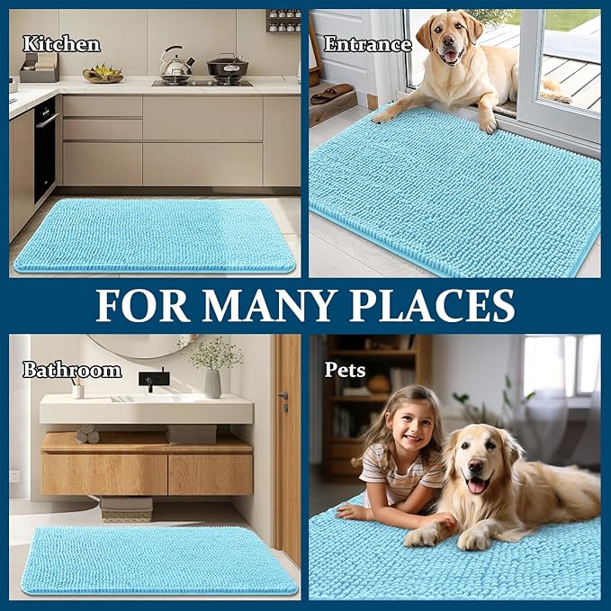 OLANLY Dog Door Mat for Muddy Paws 59x20, Absorbs Moisture and Dirt, Absorbent - Image 8