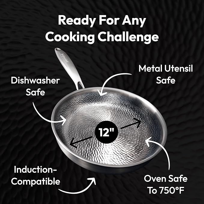 Plateful Titanium Pan For Cooking 12" - Image 5
