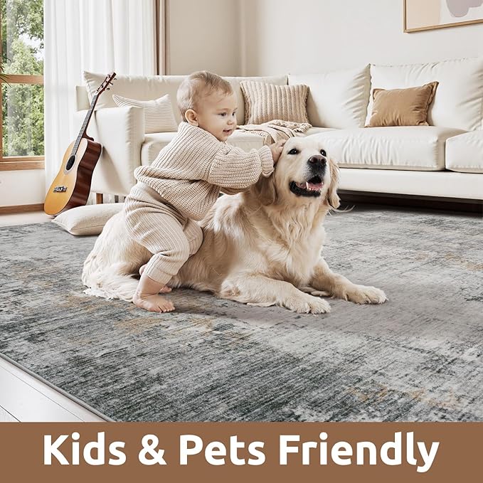 AMOAMI 2 x 6 Hallway Runner Rug Non Slip Super Soft Runner Rugs Machine - Image 5
