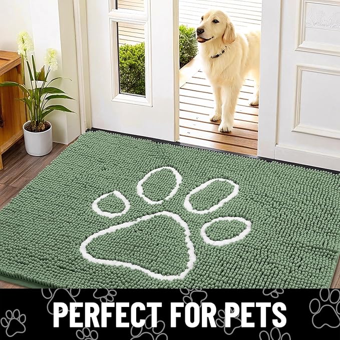 Smiry Dog Door Mat for Muddy Paws, Absorbent Dirt Trapper Non Slip Quick Dry - Image 7