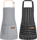 2 Pack Stripes Kids Apron, Kids Cooking Aprons by XLSXEXCL