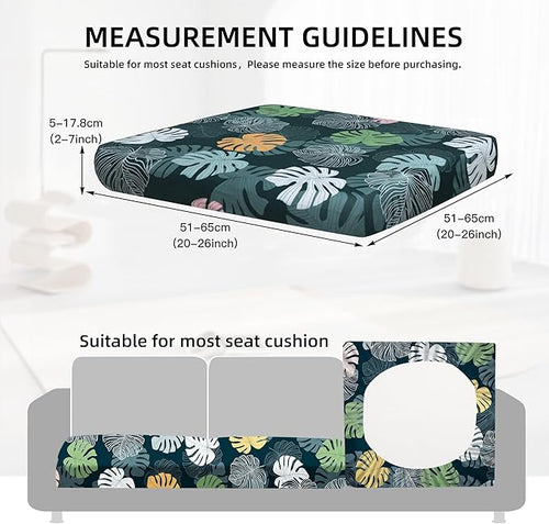 8Pcs Outdoor Cushion Covers, Patio Cushion Covers, Stretch Elastic Slipcovers - Image 2