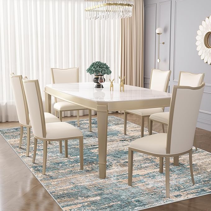 XLUEZ 5x7 Area Rugs for Living Room, Washable Modern Abstract Large Area Rug - Image 5