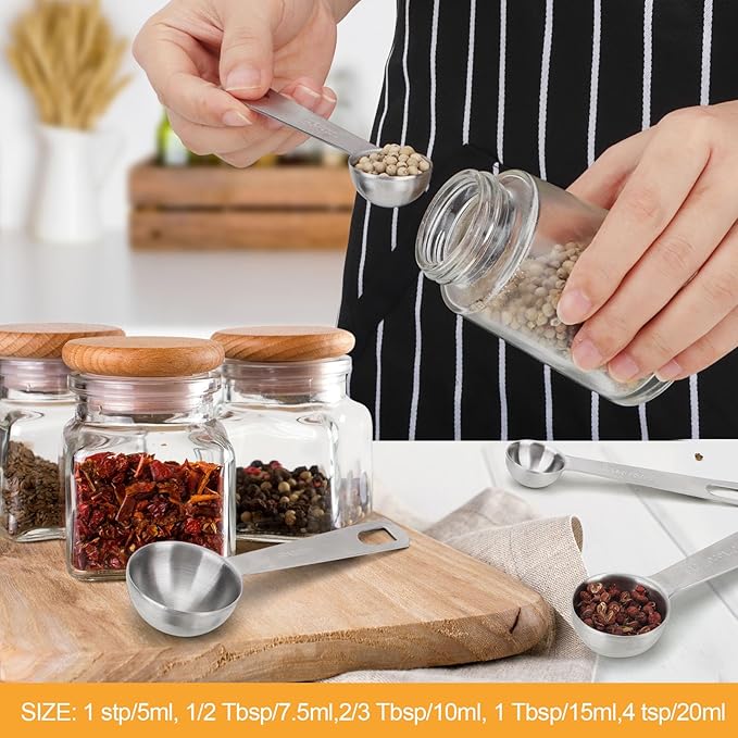 4 PCS 1 Teaspoon Stainless Steel Single Measuring Spoon - Image 3