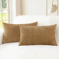 CaliTime Throw Pillow Covers Decorative 16 X 26 Inches Pack of 2 Cozy Chenille by CaliTime