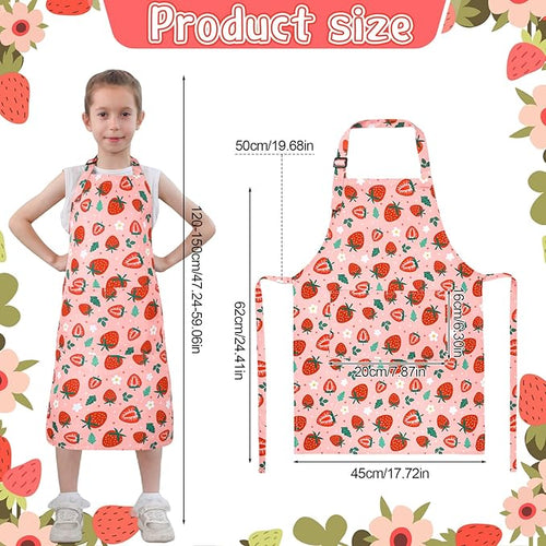 2 Pack Kids Apron, Cute Cooking Aprons, Waterproof Art Apron - Image 2