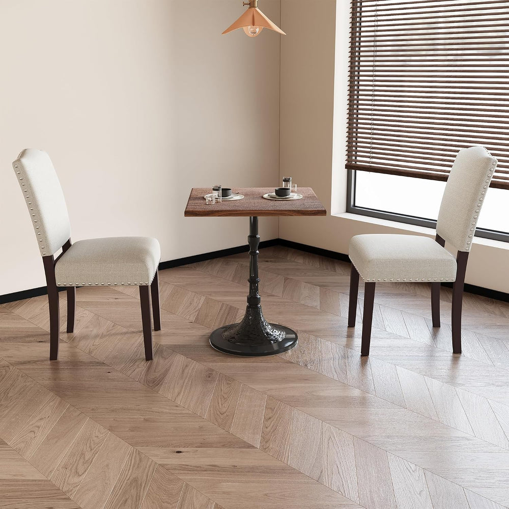 Upholstered Dining Chairs Set of 2 with Thickened Seat Cushion