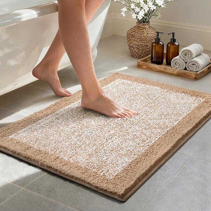 36x24 Large Bathroom Rugs Washable Non Slip, Soft Absorbent Quick Dry Mats by Unknown