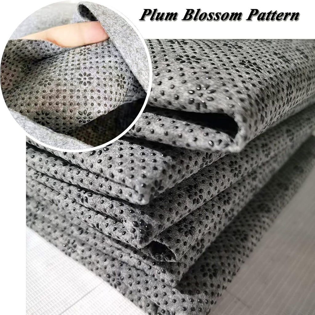 70" x 196" Non Slip Final Backing Cloth Vinyl Primary Tufting Cloth Backing Fabric Non Slip Rug Pad with Plum Blossom Pattern for Carpets Rug Tufting Cushion Punch Needle Rug Making