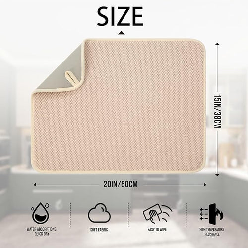 2 Pack Microfiber Dish Drying Mat - Image 2