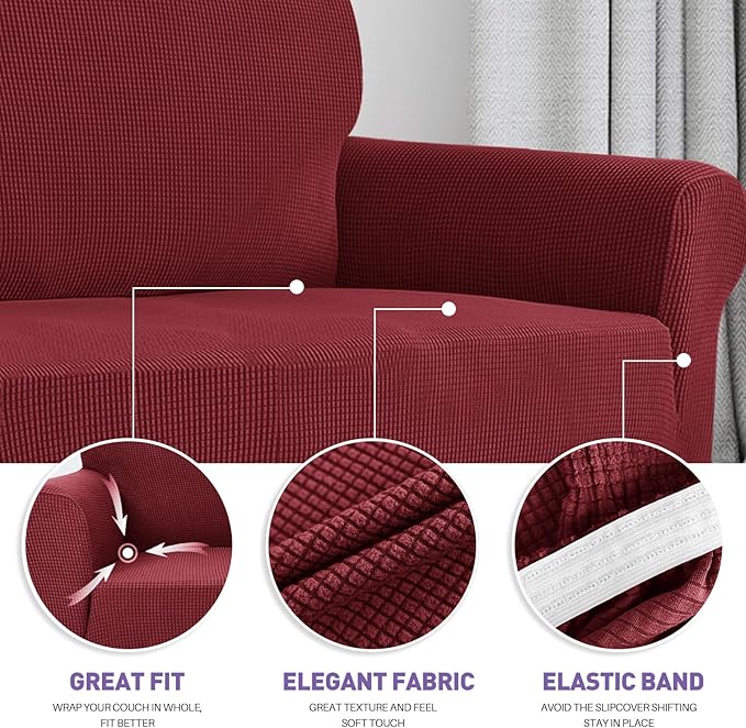 ZNSAYOTX Stretch Oversized Couch Cover Universal Sofa Covers - Image 3
