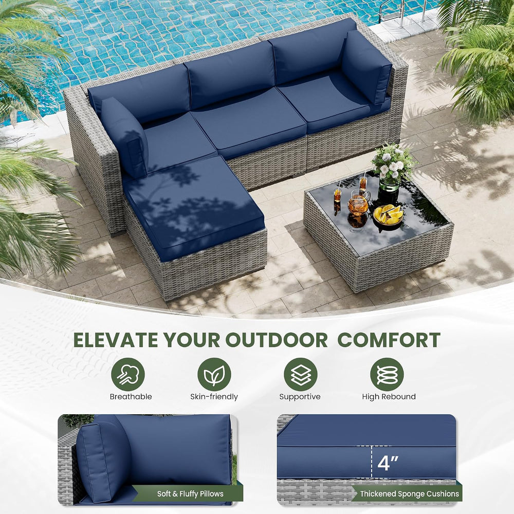 UDPATIO Patio Replacement Cushions for Outdoor Furniture, Water & Fade Re...