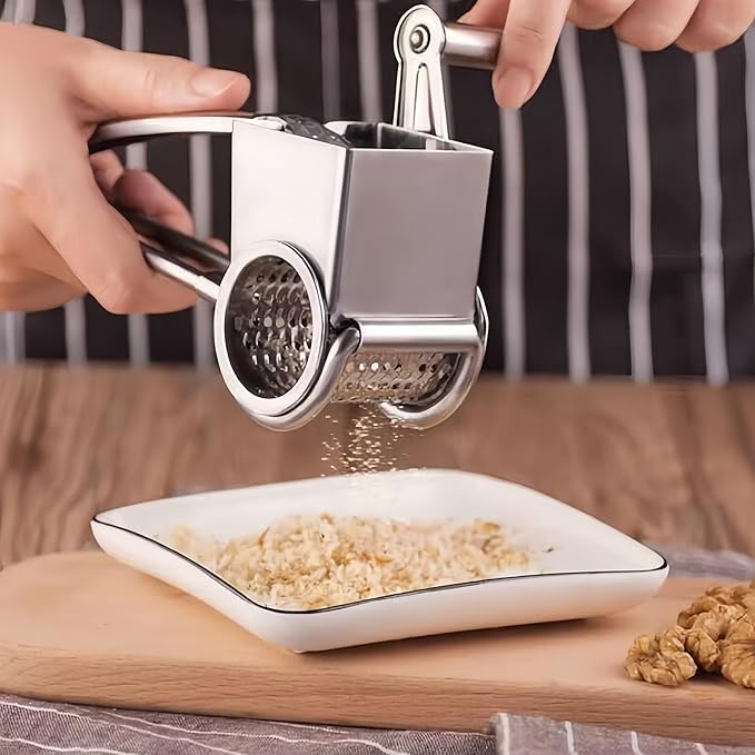 Manual Rotary Cheese Grater Stainless Steel Parmesan Grater, Hand Crank Cheese - Image 3