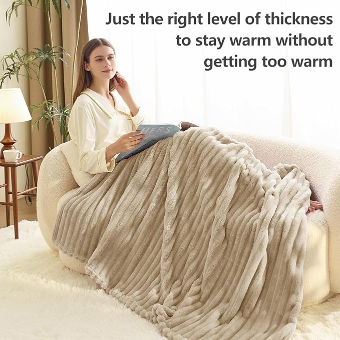 HIMEET Linen Ribbed King Size Blanket - Image 3
