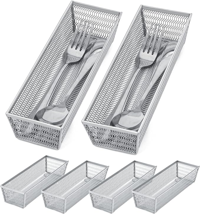 Neudeco Silverware Organizer, Mesh Drawer Organizer by Neudeco