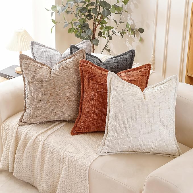 HPUK Fall Chenille Soft Throw Pillow Covers 18x18 Set of 2, Accent Cushion - Image 9