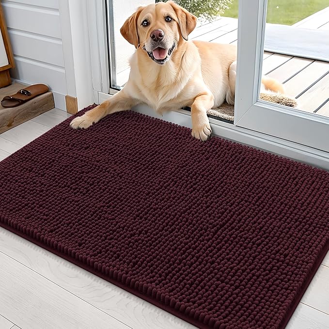 OLANLY Dog Door Mat for Muddy Paws 36x24, Absorbs Moisture and Dirt, Absorbent by OLANLY