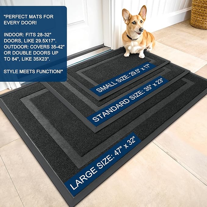 OLANLY Front Door Mat Indoor Outdoor Entrance, Waterproof All-Season, - Image 2