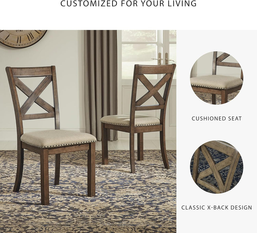 Signature Design by Ashley Moriville Modern Farmhouse 19" Upholstered Di...