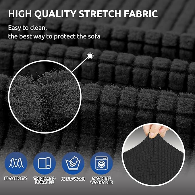 KEKUOU Stretch Sofa Cover Slipcover ，Couch Covers - Image 5