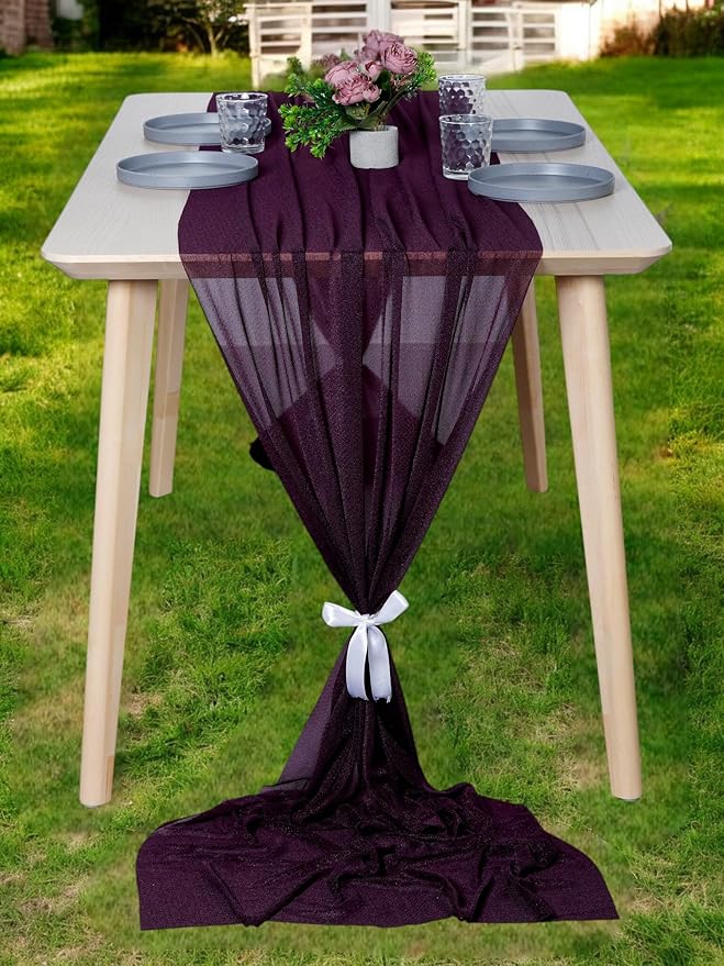 MDS Halloween Chiffon Table Runner - 5 Pack, 29 x 170 Inches, 14ft Each - She...