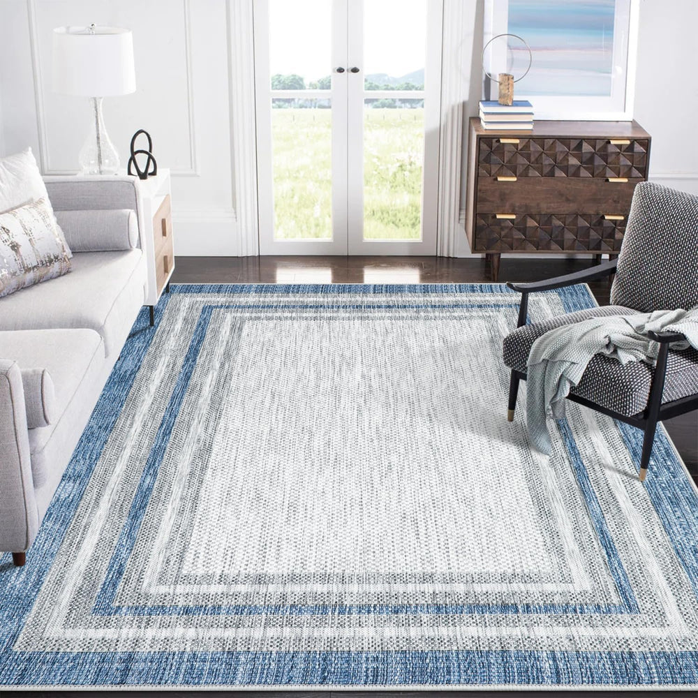 Beeiva Bordered Large Area Rug for Living Room, Modern 8x10, Machine Washable...