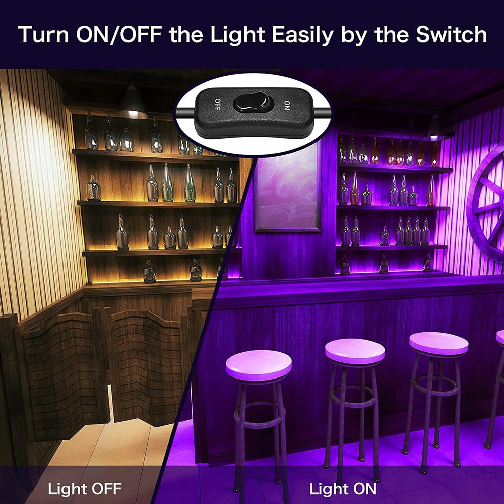 XYCN 2 Pack 100W LED Black Light, Blacklight Flood Light with Plug and Switch...
