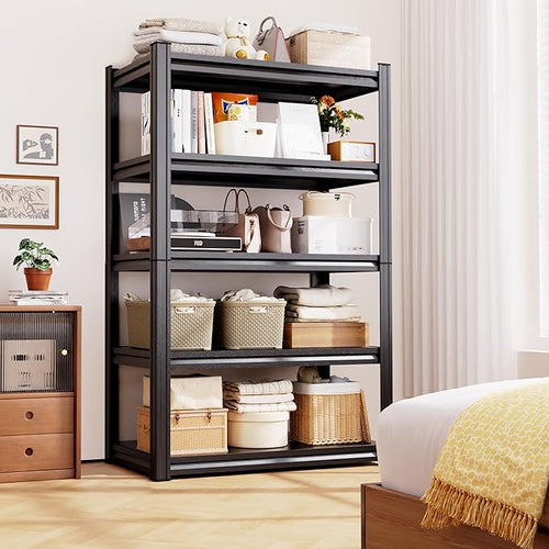 71" Hx35 Wx16 DMetal Garage Shelving 5 Tier Storage Shelves, Adjustable Heavy - Image 2
