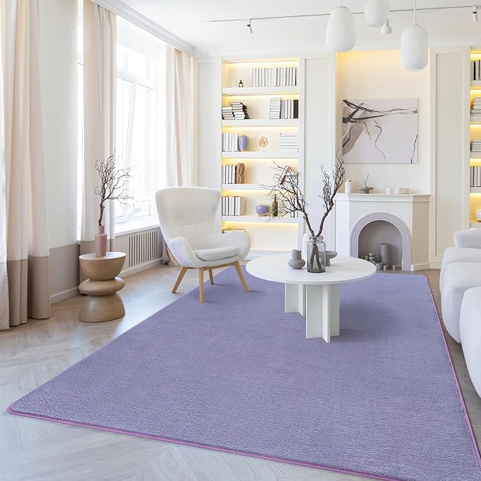 Amearea Large Modern Area Rugs for Bedroom Living Room, 5x8 Feet Purple - Image 9