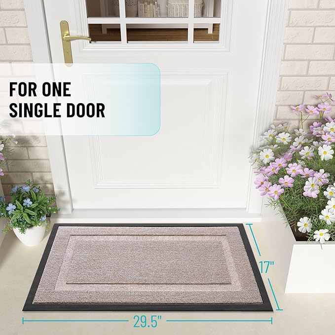 OLANLY Front Door Mat Indoor Outdoor Entrance, Waterproof All-Season, - Image 2