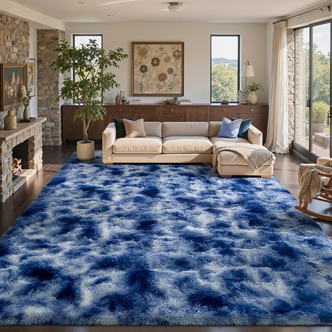 9x12 Ft Extra Large Shag Rugs for Living Room, Ultra Soft Fluffy Furry Area by Cuzwlovita