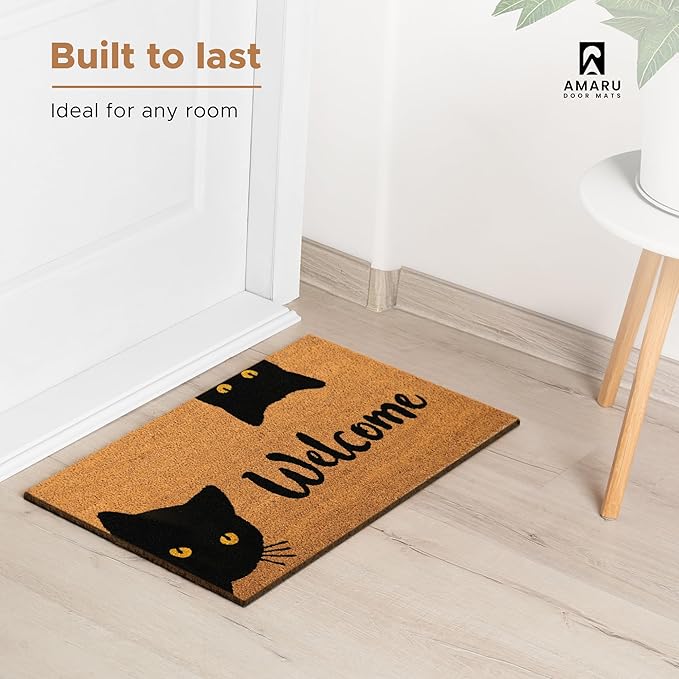 Welcome Cats - 17"x29" - Coir Door Mat - Welcome Mats - Image 5