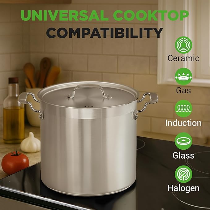 NutriChef Stainless Steel Stock Pot