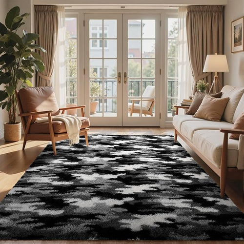 5x7 Ft Large Shag Rugs for Bedroom Living Room, Tie Dyed Ultra Soft Fluffy - Image 2