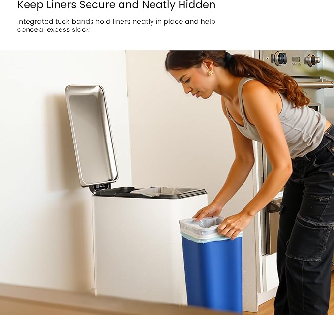 Home Zone Living 13 Gallon Slim Kitchen Trash Can