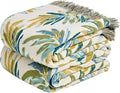 MSGKV Boho Throw Blanket for Bed Cotton 60"x80" Leaves Blanket Twin Size Couch by MSGKVHomeTextiles