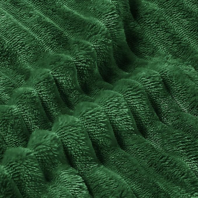 BEDELITE Fleece Blanket Twin Size – 3D Ribbed Jacquard Soft and Warm Decorative - Image 5