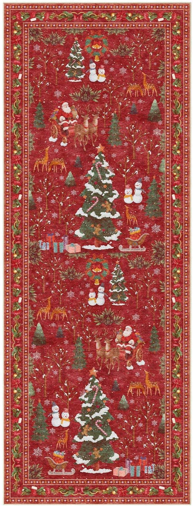 UERMEI Christmas Runner Rug for Hallway: 2x6 Neutral Modern Festive Low Pile - Image 7