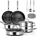 USELUCK Hybrid Nonstick Cookwre Set, frying pan, sauce pan, Dishwasher-Friendly by useluck