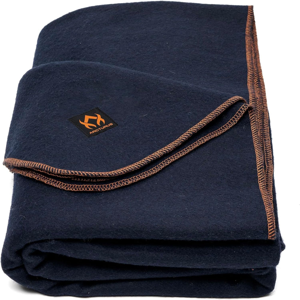 Arcturus Military Wool Blanket - Warm, Thick, Washable - Great for Outdoors, ...