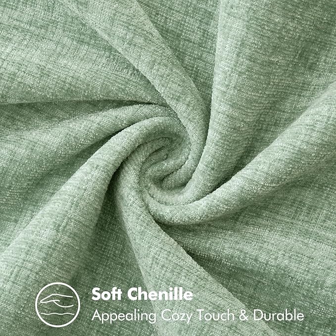 MIULEE Pack of 2 Couch Throw Pillow Covers 20x20 Inch Greyish Green Farmhouse - Image 4