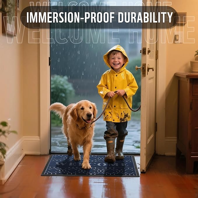 Yimobra Welcome Mat Outdoor Indoor, All-Season Waterproof Front Door Mat - Image 5
