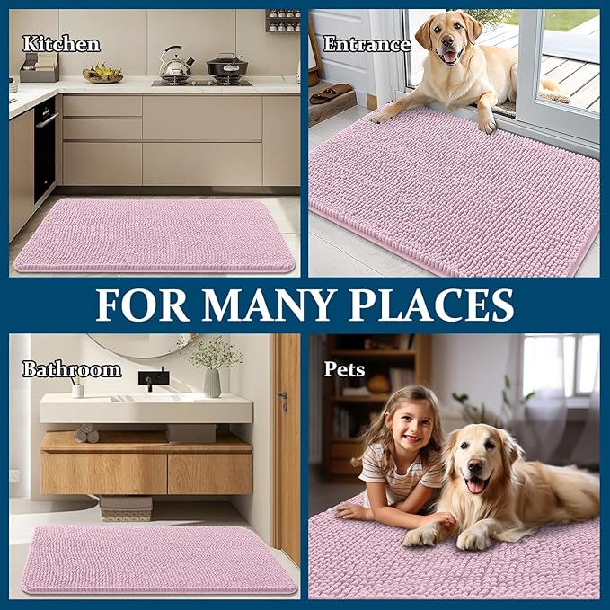 OLANLY Dog Door Mat for Muddy Paws 34x21, Absorbs Moisture and Dirt, Absorbent - Image 8