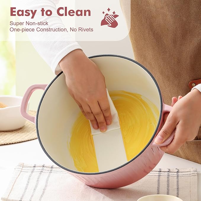 SENSARTE Enameled Cast Iron Dutch Oven Pot