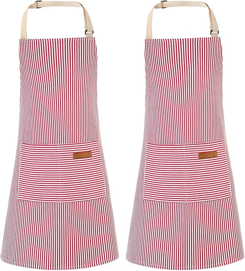 2 Pack Stripes Kids Apron, Kids Cooking Aprons by XLSXEXCL