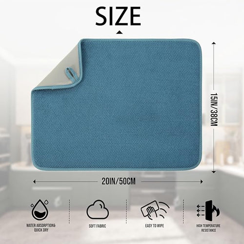 2 Pack Microfiber Dish Drying Mat - Image 2
