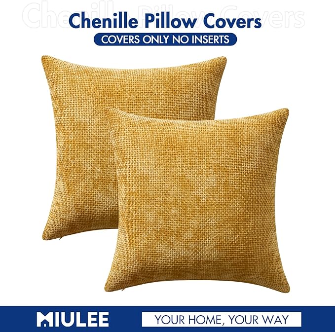 MIULEE Pack of 2 Couch Throw Pillow Covers 20x20 Inch Neutral Gold Modern Boho - Image 7
