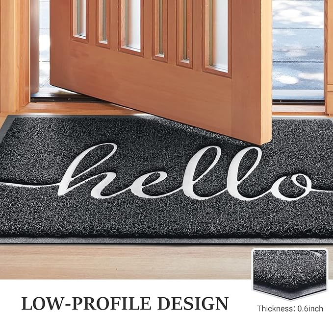 BeneathYourFeet Door Mat Welcome Mat Low Profile Front Doormat Indoor Outdoor - Image 4